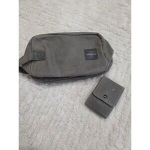 Meridian To-Go SET Toiletries Travel Bag Distressed Waxed Canvas GRN Khaki B5
